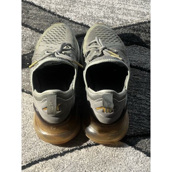 Nike Air Max 270 In Dark Stucco Metallic Gold Sz 7 Womens Running Shoe - Picture 3 of 6